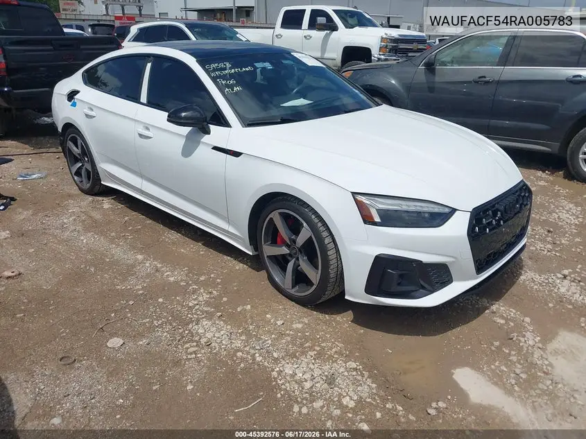 2024 Audi A5 Sportback Premium Plus 45 Tfsi Quattro S Tronic VIN: WAUFACF54RA005783 Lot: 45392576