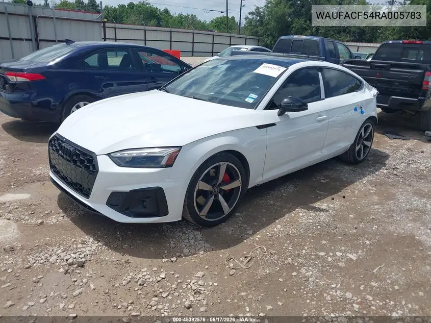 2024 Audi A5 Sportback Premium Plus 45 Tfsi Quattro S Tronic VIN: WAUFACF54RA005783 Lot: 45392576