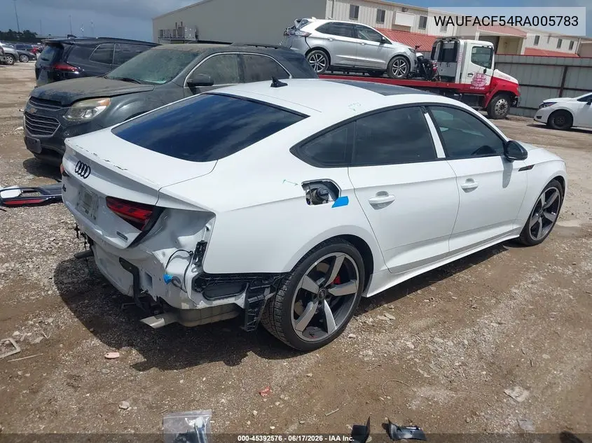 2024 Audi A5 Sportback Premium Plus 45 Tfsi Quattro S Tronic VIN: WAUFACF54RA005783 Lot: 45392576
