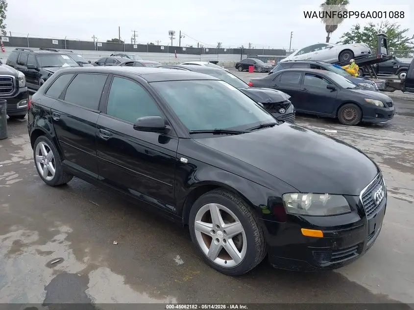 2006 Audi A3 2.0T VIN: WAUNF68P96A001088 Lot: 45062182