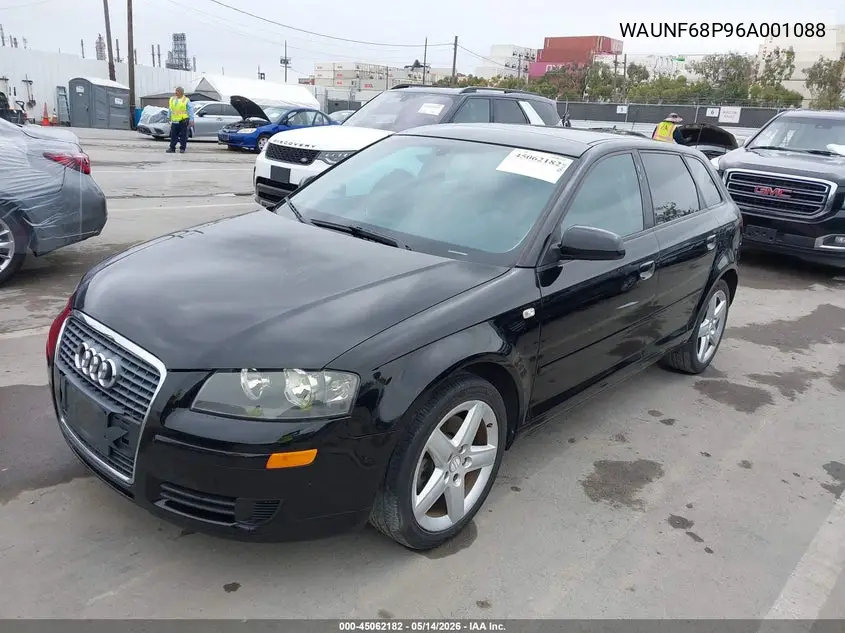 2006 Audi A3 2.0T VIN: WAUNF68P96A001088 Lot: 45062182
