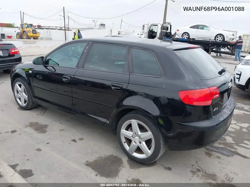 2006 Audi A3 2.0T VIN: WAUNF68P96A001088 Lot: 45062182