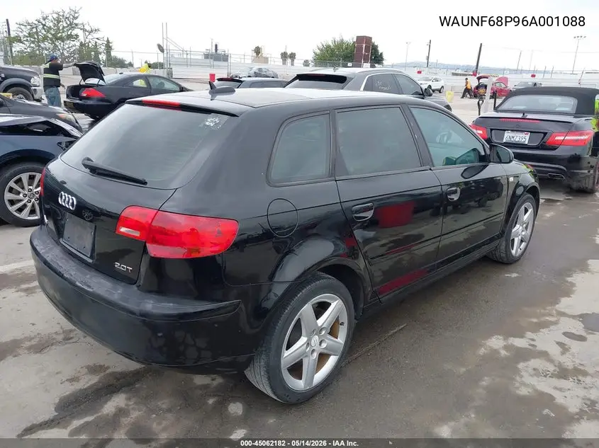 2006 Audi A3 2.0T VIN: WAUNF68P96A001088 Lot: 45062182