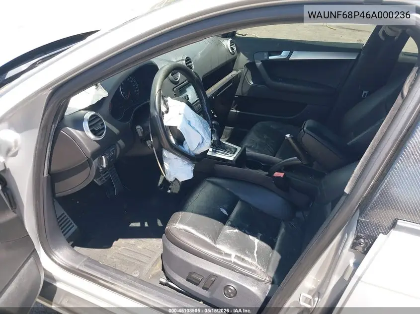 2006 Audi A3 2.0T VIN: WAUNF68P46A000236 Lot: 45108505