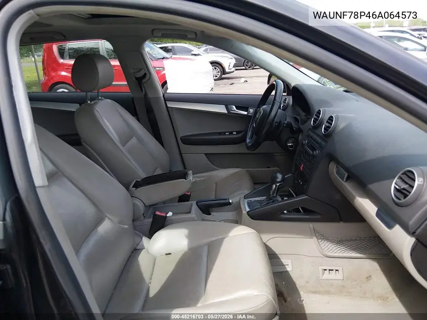 2006 Audi A3 2.0T VIN: WAUNF78P46A064573 Lot: 45216703