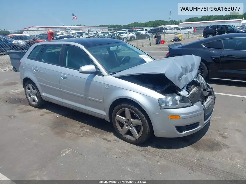 2006 Audi A3 2.0T VIN: WAUHF78P96A163077 Lot: 45525868
