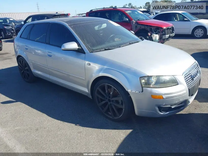 2007 Audi A3 2.0T VIN: WAUNF78P07A077340 Lot: 44664497