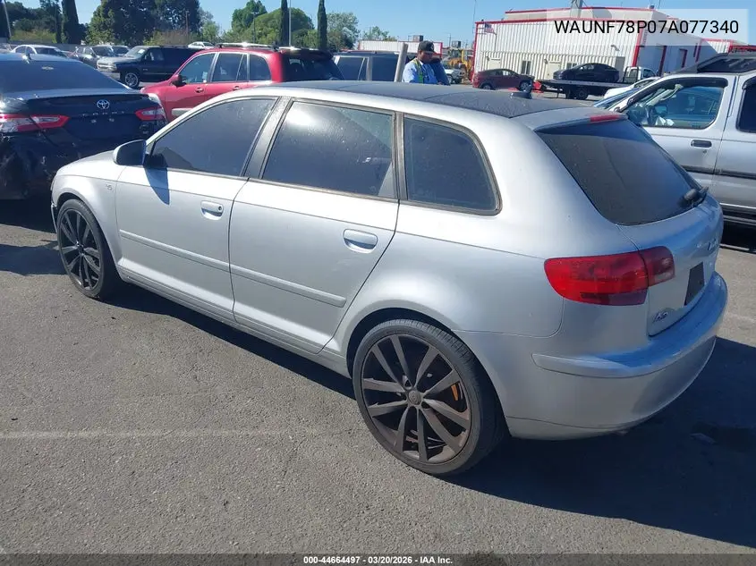 2007 Audi A3 2.0T VIN: WAUNF78P07A077340 Lot: 44664497