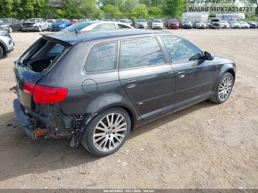 2007 Audi A3 2.0T VIN: WAUHF98PX7A214731 Lot: 45180605