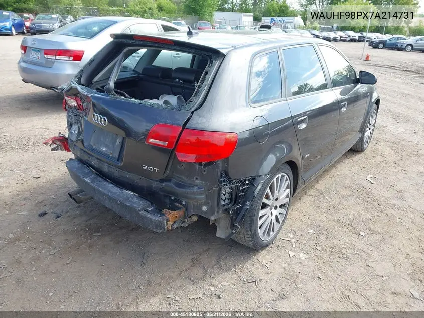 2007 Audi A3 2.0T VIN: WAUHF98PX7A214731 Lot: 45180605
