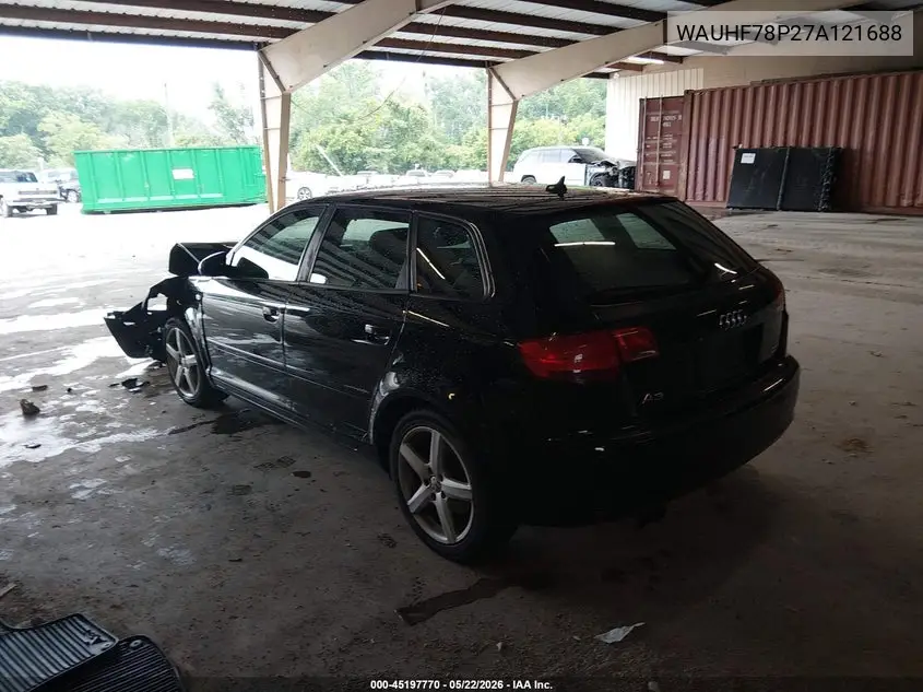 2007 Audi A3 2.0T VIN: WAUHF78P27A121688 Lot: 45197770