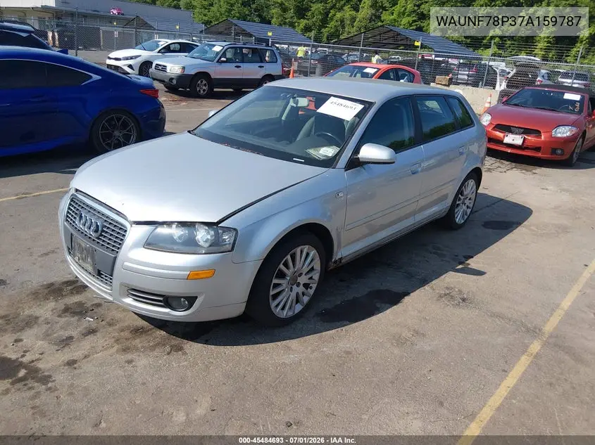 2007 Audi A3 2.0T VIN: WAUNF78P37A159787 Lot: 45484693