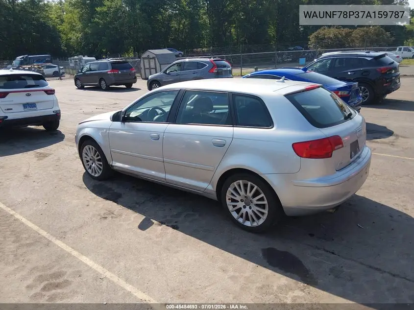 2007 Audi A3 2.0T VIN: WAUNF78P37A159787 Lot: 45484693