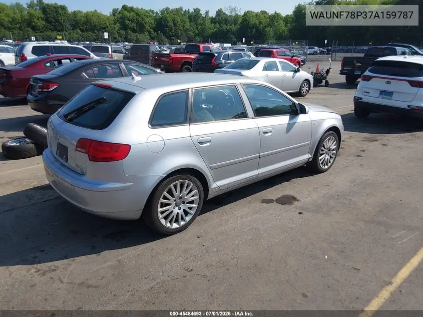 2007 Audi A3 2.0T VIN: WAUNF78P37A159787 Lot: 45484693