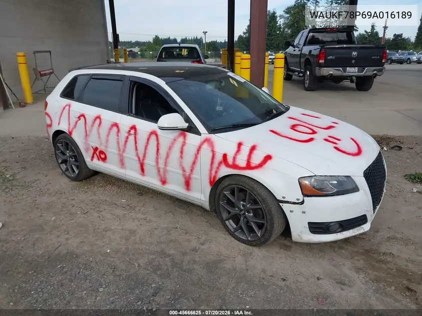 2009 Audi A3 2.0T VIN: WAUKF78P69A016189 Lot: 45666625