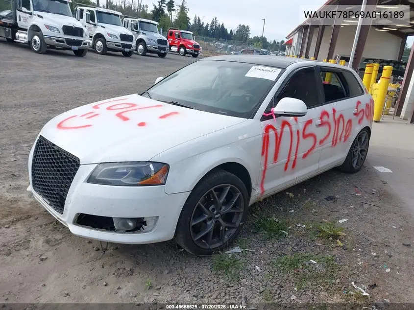 2009 Audi A3 2.0T VIN: WAUKF78P69A016189 Lot: 45666625