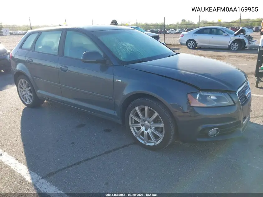 2010 Audi A3 2.0T Premium VIN: WAUKEAFM0AA169955 Lot: 44669055