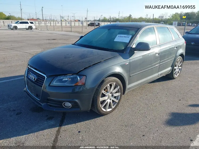 2010 Audi A3 2.0T Premium VIN: WAUKEAFM0AA169955 Lot: 44669055