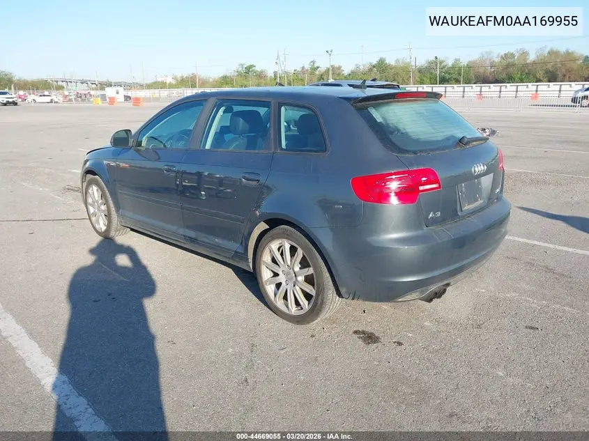 2010 Audi A3 2.0T Premium VIN: WAUKEAFM0AA169955 Lot: 44669055