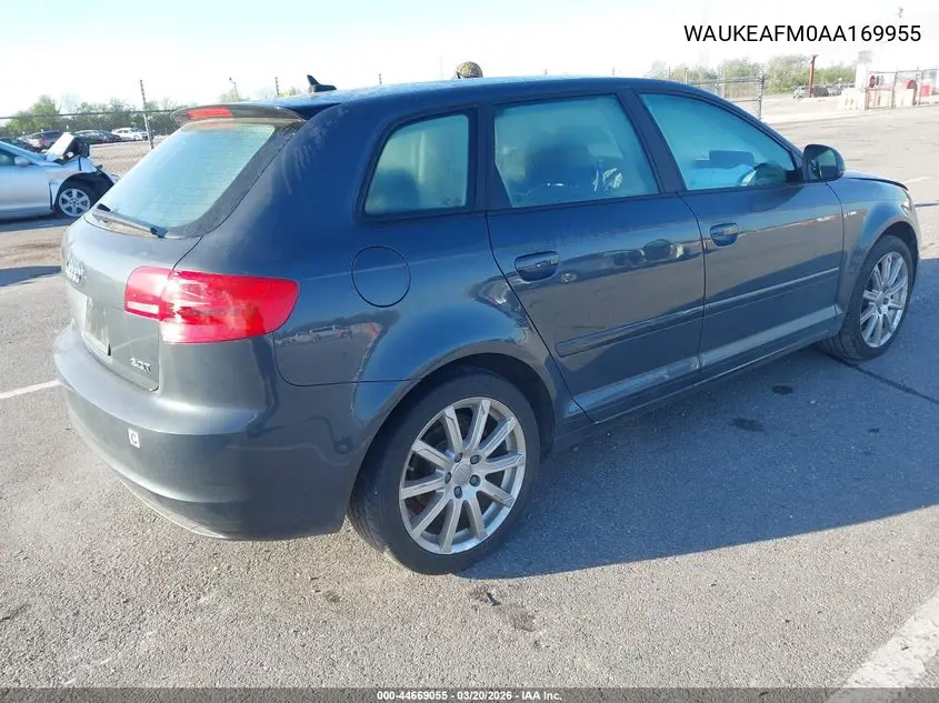 2010 Audi A3 2.0T Premium VIN: WAUKEAFM0AA169955 Lot: 44669055