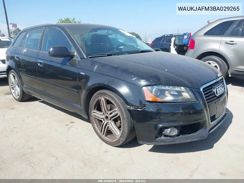 2011 Audi A3 2.0 Tdi Premium VIN: WAUKJAFM3BA029265 Lot: 45286315