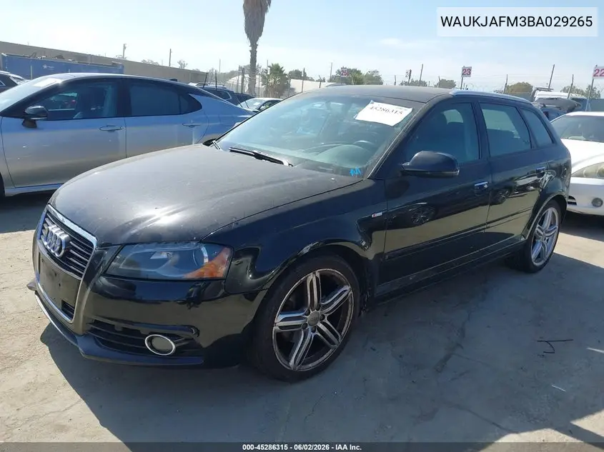 2011 Audi A3 2.0 Tdi Premium VIN: WAUKJAFM3BA029265 Lot: 45286315