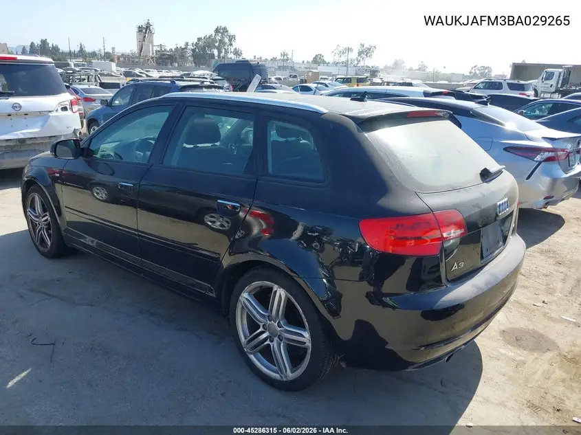2011 Audi A3 2.0 Tdi Premium VIN: WAUKJAFM3BA029265 Lot: 45286315