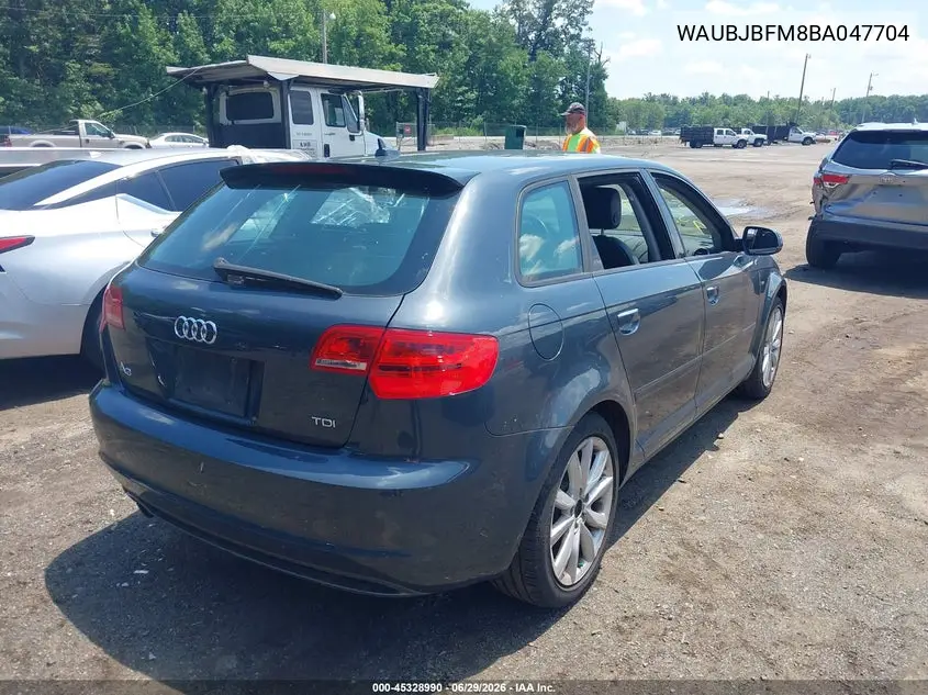 2011 Audi A3 2.0 Tdi Premium VIN: WAUBJBFM8BA047704 Lot: 45328990