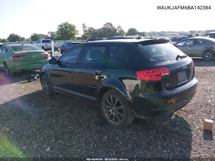 2011 Audi A3 2.0 Tdi Premium VIN: WAUKJAFM6BA142384 Lot: 45349150