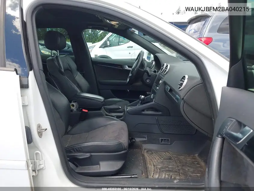 2011 Audi A3 2.0 Tdi Premium VIN: WAUKJBFM2BA040215 Lot: 45355100