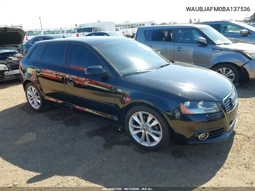 2011 Audi A3 2.0 Tdi Premium VIN: WAUBJAFM0BA137536 Lot: 45387389