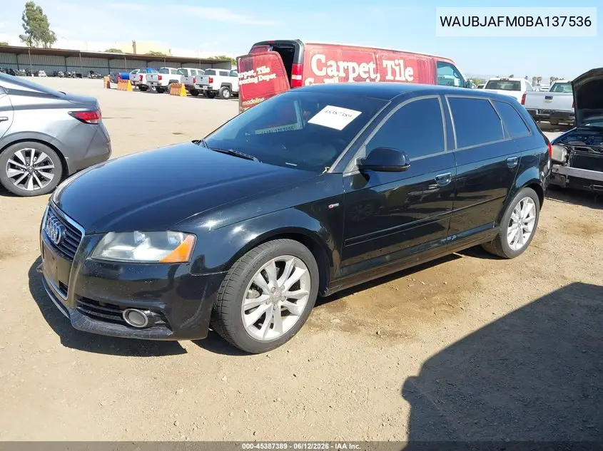 2011 Audi A3 2.0 Tdi Premium VIN: WAUBJAFM0BA137536 Lot: 45387389