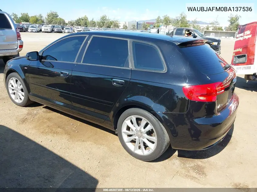 2011 Audi A3 2.0 Tdi Premium VIN: WAUBJAFM0BA137536 Lot: 45387389
