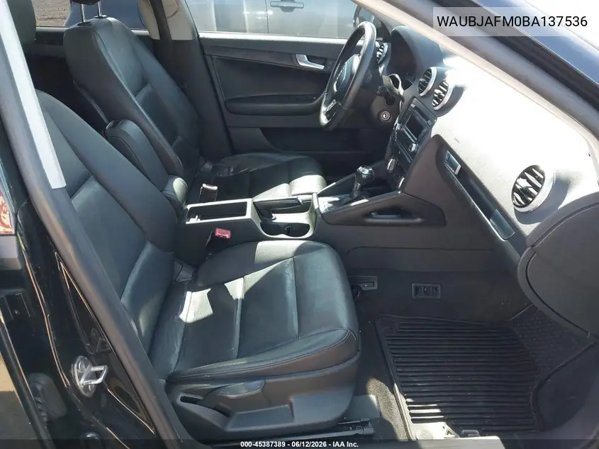 2011 Audi A3 2.0 Tdi Premium VIN: WAUBJAFM0BA137536 Lot: 45387389