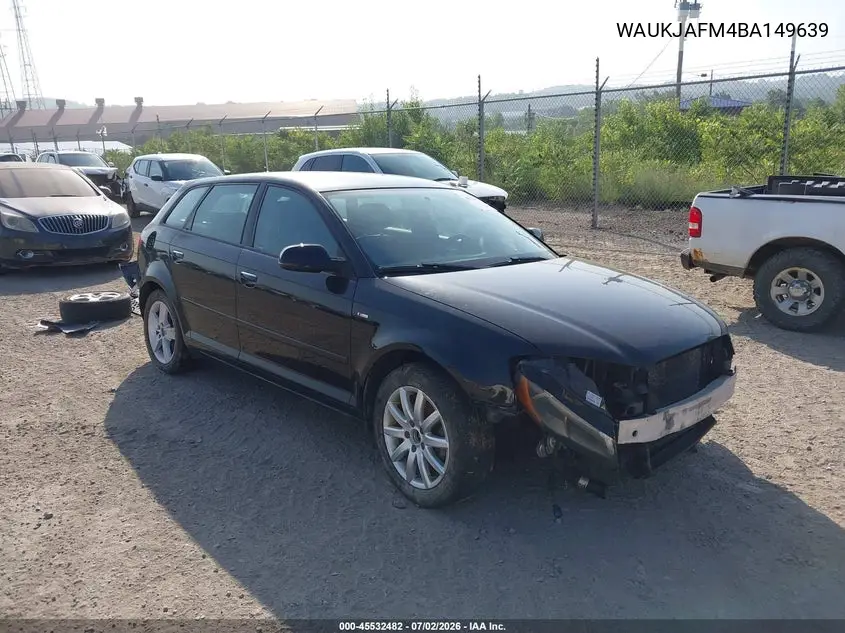 2011 Audi A3 2.0 Tdi Premium VIN: WAUKJAFM4BA149639 Lot: 45532482