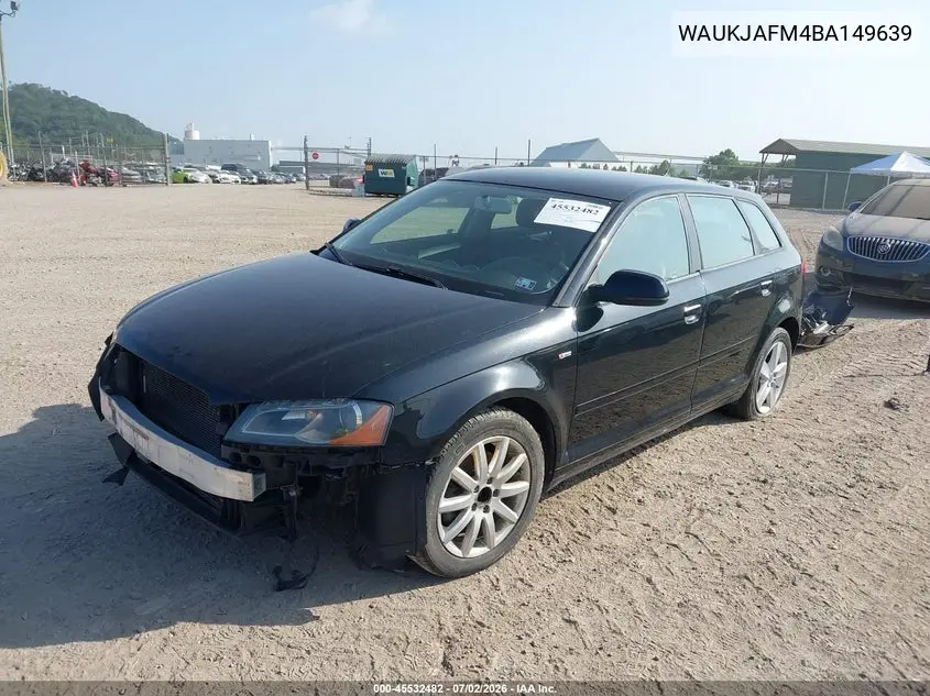 2011 Audi A3 2.0 Tdi Premium VIN: WAUKJAFM4BA149639 Lot: 45532482