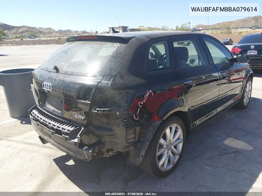2011 Audi A3 2.0T Premium VIN: WAUBFAFM8BA079614 Lot: 45538852