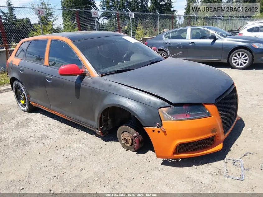 2011 Audi A3 2.0T Premium VIN: WAUBEAFM2BA012462 Lot: 45573459