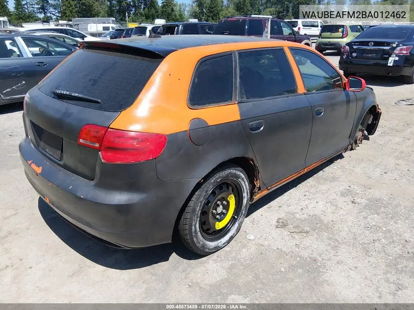 2011 Audi A3 2.0T Premium VIN: WAUBEAFM2BA012462 Lot: 45573459