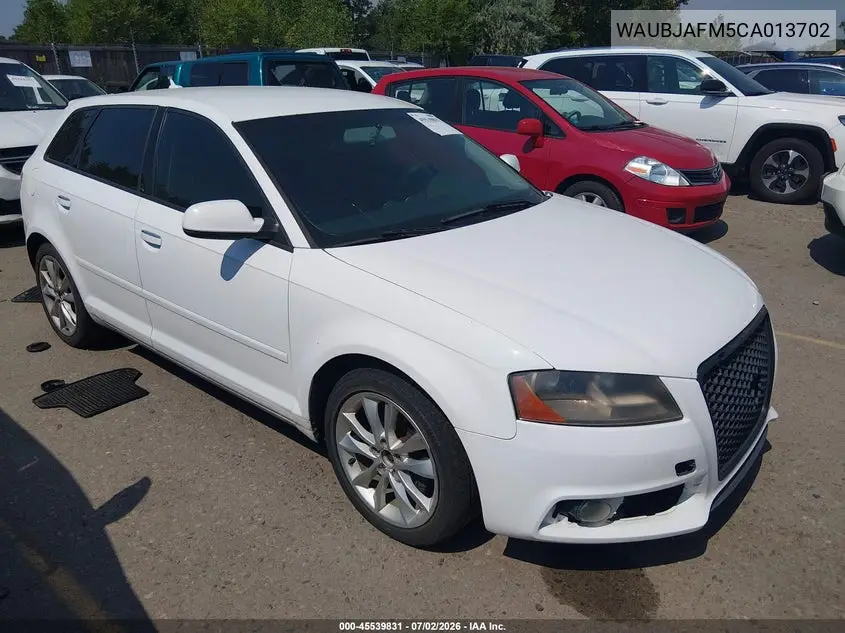 2012 Audi A3 2.0 Tdi Premium VIN: WAUBJAFM5CA013702 Lot: 45539831