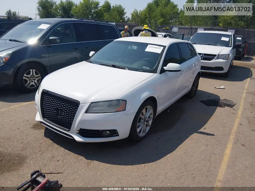 2012 Audi A3 2.0 Tdi Premium VIN: WAUBJAFM5CA013702 Lot: 45539831