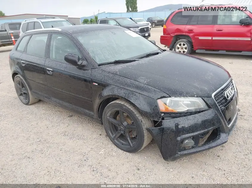 2012 Audi A3 2.0T Premium Plus VIN: WAUKEAFM7CA029422 Lot: 45609190