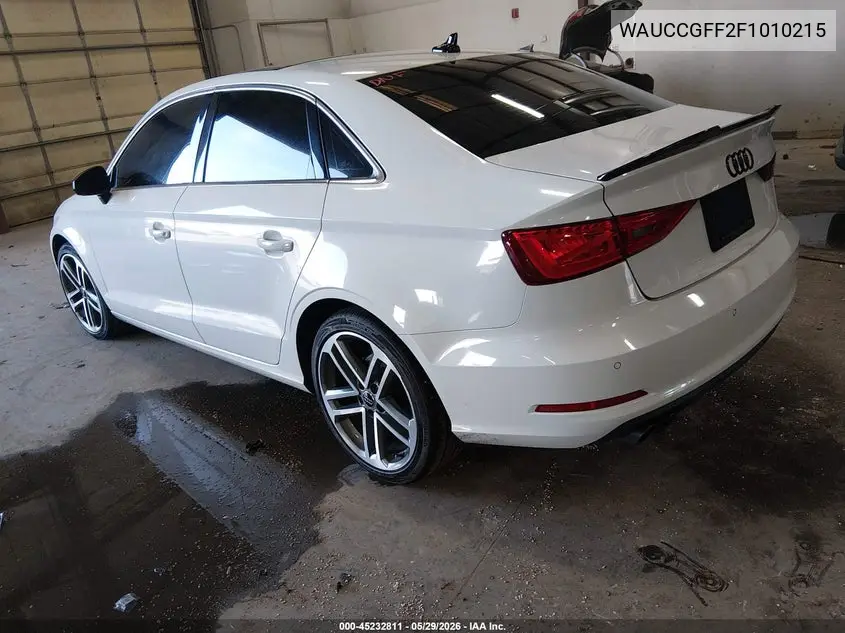 2015 Audi A3 1.8T Premium VIN: WAUCCGFF2F1010215 Lot: 45232811