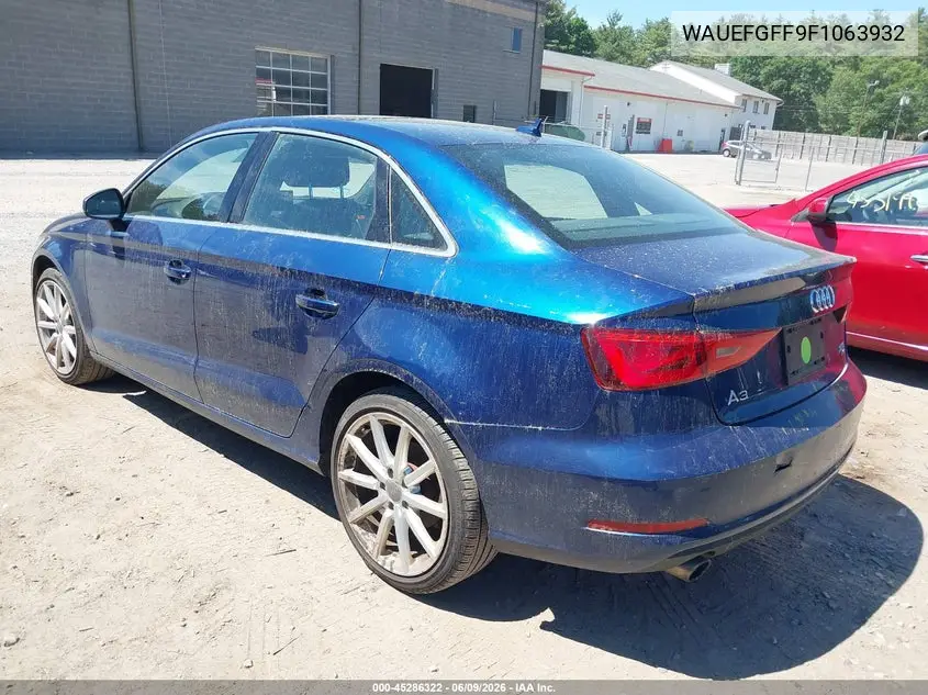 2015 Audi A3 2.0T Premium VIN: WAUEFGFF9F1063932 Lot: 45286322