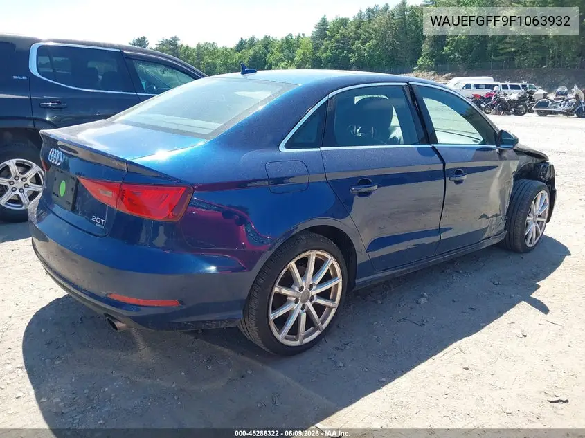 2015 Audi A3 2.0T Premium VIN: WAUEFGFF9F1063932 Lot: 45286322