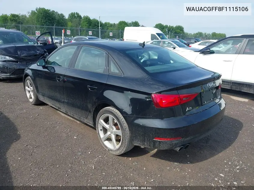 2015 Audi A3 1.8T Premium VIN: WAUACGFF8F1115106 Lot: 45345799