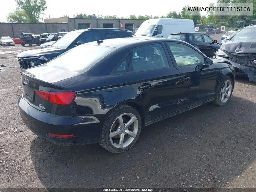 2015 Audi A3 1.8T Premium VIN: WAUACGFF8F1115106 Lot: 45345799