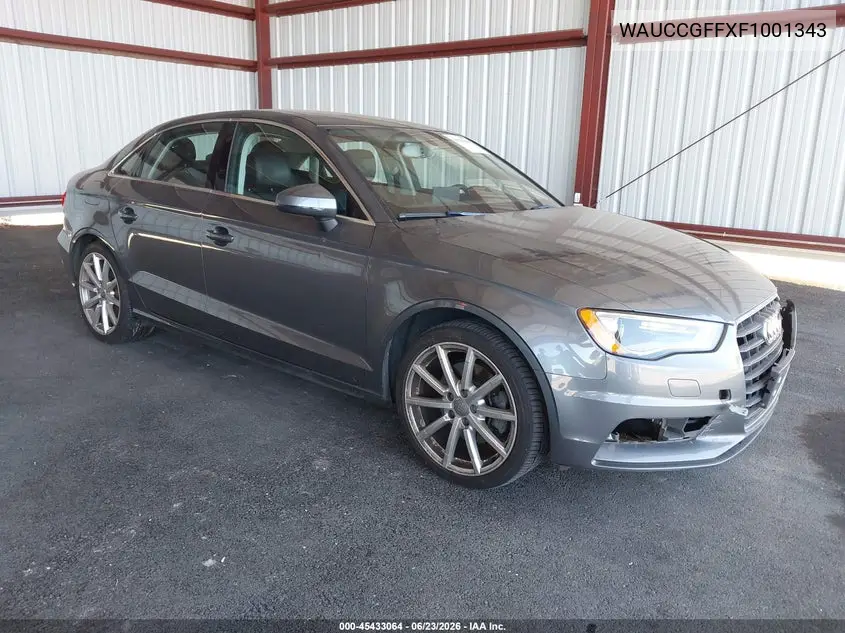 2015 Audi A3 1.8T Premium VIN: WAUCCGFFXF1001343 Lot: 45433064