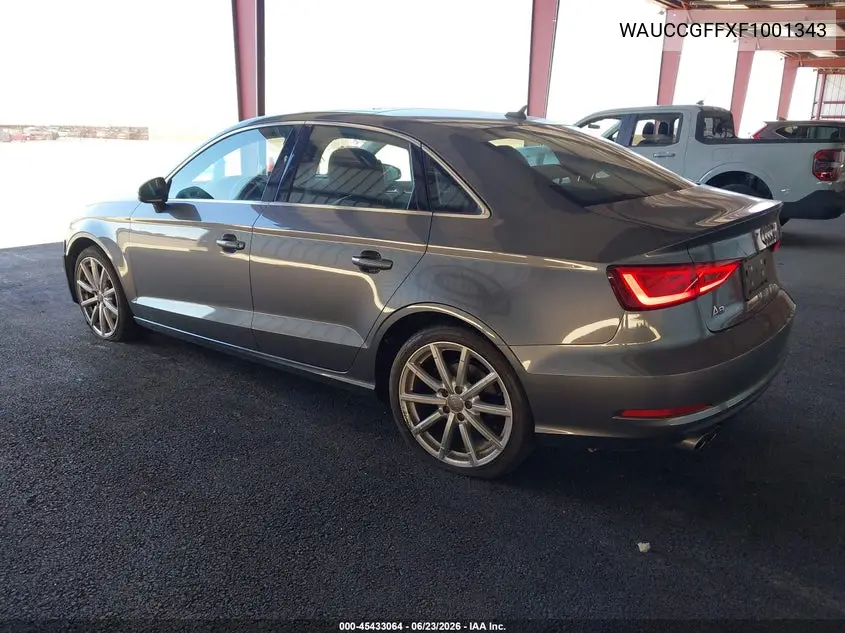 2015 Audi A3 1.8T Premium VIN: WAUCCGFFXF1001343 Lot: 45433064
