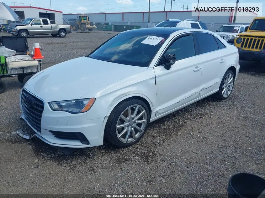 2015 Audi A3 1.8T Premium VIN: WAUCCGFF7F1018293 Lot: 45433311